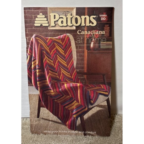 2 Patons Afghan Pattern Books Home Decor Textures & Canadiana Knit & Crochet - Picture 8 of 16